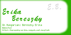erika bereszky business card